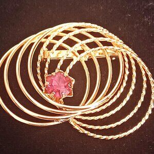 Vintage Gold Tone  Abstract Brooch